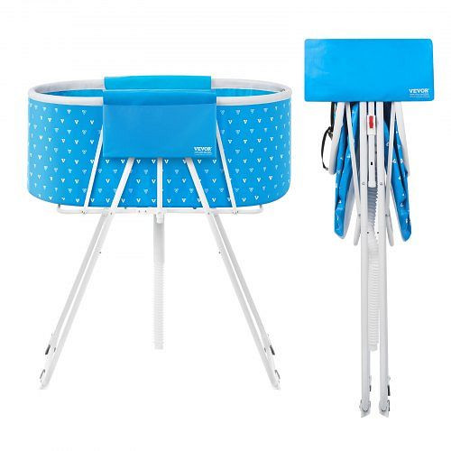 VEVOR Tragbare Hundebadewanne, erhöht & klappbar, mit Schnellentwässerung, für kleine & mittelgroße Hunde und Katzen, Hellblau, GJRQCWYGQLSKDSN88V0