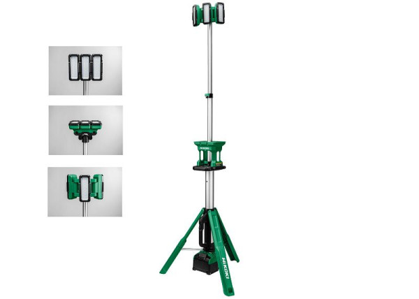 HiKOKI 14,4/18V Akku LED Baustellenstrahler, inkl. Netzteil, UB18DG (Basic) (Karton), UB18DGW4Z