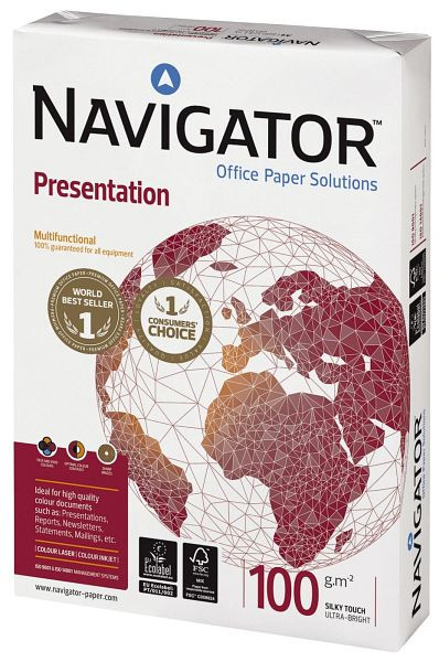 NAVIGATOR Premium Büropapier Presentation - A4, 100 g/qm, weiß, 500 Blatt, N10A4