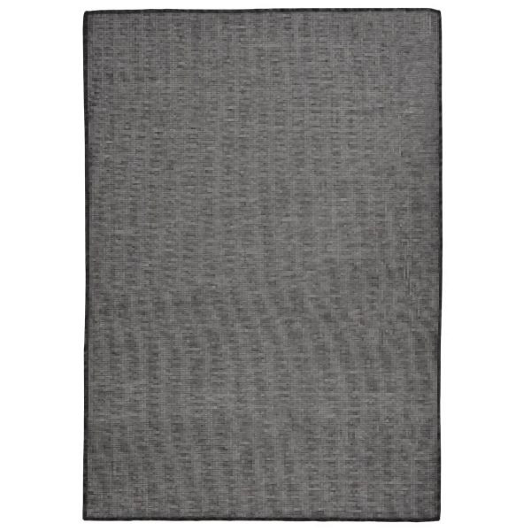 vidaXL Outdoor-Teppich Flachgewebe 160x230 cm Grau, 340776