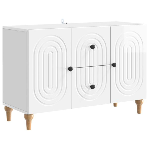 vidaXL TV-Schrank Hochglanz Weiß 89 x 34,5 x 60 cm Holzwerkstoff, 894199