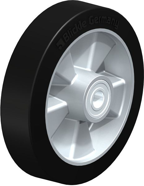 Blickle ALEV 161/15K Rad aus Elastik-Vollgummi, Schwarz, 578518