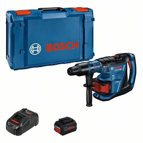 Bosch Akku-Bohrhammer BITURBO mit SDS max GBH 18V-40 C, 2 Akku ProCORE18V 5.5Ah, 0611917103