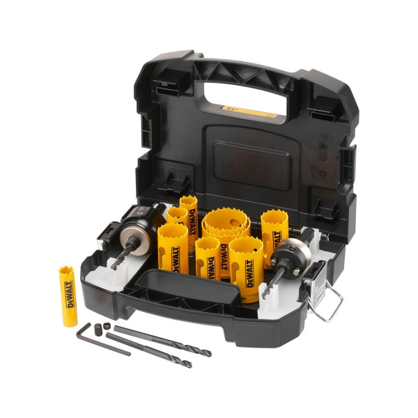 DeWalt Lochsägen-Set Bi-Metall Extreme, Elektriker-Set im Transportkoffer 11-teilig, 16-20-25-32-35-64mm, DT90356-QZ