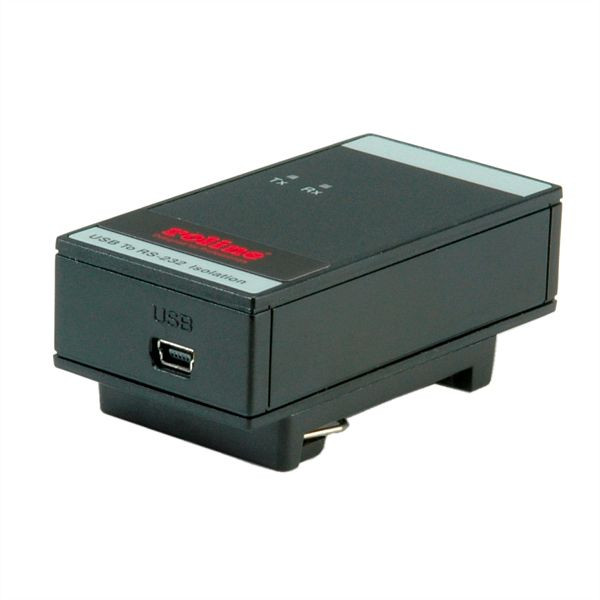 ROLINE USB 2.0 nach RS-232 Adapter für DIN Hutschiene, mit galvanischer Trennung, 12.02.1007