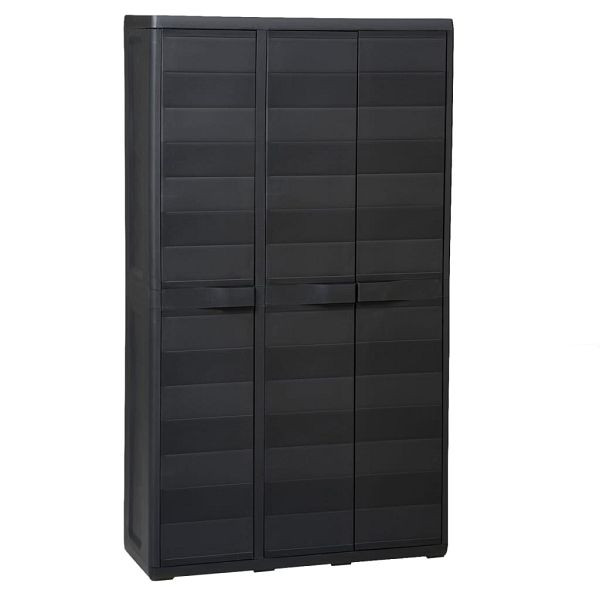vidaXL Gartenschrank mit 4 Regalen Schwarz, 43700, 8718475590385