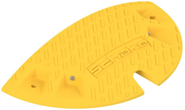 Schake Bodenschwelle aus Recycling, Endstück, gelb, Höhe: 60 mm, 3392-61E
