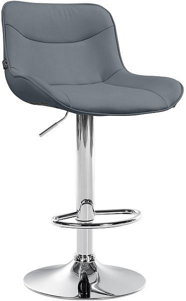 CLP Barhocker Vonore Kunstleder chrom, grau, 323574