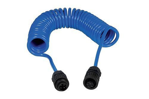 DENIOS Austausch-Spiralkabel 10 m, 2-adrig, blau, 2 x Schnellkupplung, 207323