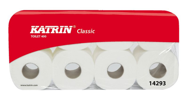 Katrin Toilettenpapier - Classic Toilet 400, weiß, 9,45 x 11,0cm, 2-lagig, VE: 48 Stück, 142930