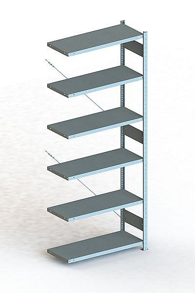 Meta S3 Steckregal CLIP 150 AR 2500x1000x400 mm, verzinkt, Bodenanzahl: 6, 20095029