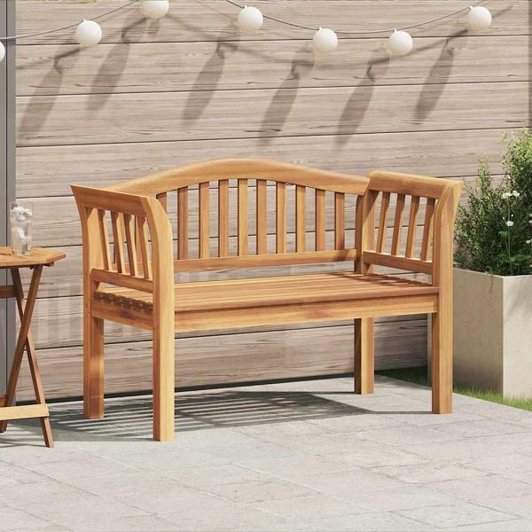 vidaXL Gartenbank Braun 120 x 53,5 x 85 cm Teak-Massivholz, 42006346