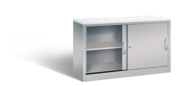 C+P Sideboard mit Schiebetüren Acurado, H720xB1200xT400mm, Farbe: Weißaluminium, Bügelgriff, 2 OH, 5723-00 S10378