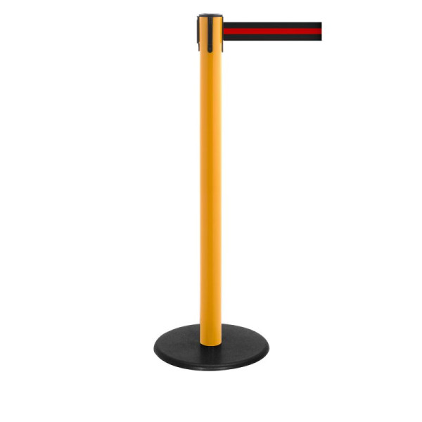 Stein HGS Personenleitsystem -P-Line Famous-, gelb, schwarz/rot/schwarz waagerecht (gestreift), mit magnetischem Gurtendstück, Gurtlänge: 2,3 m, 12801-0604