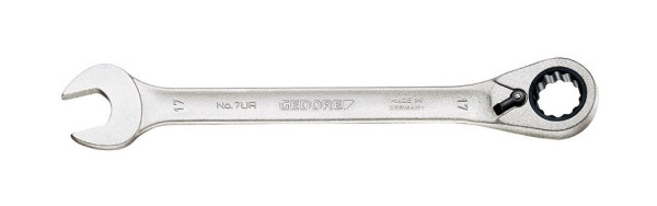GEDORE Maulschlüssel mit Ringratsche, umschaltbar, Ringseite 13° abgewinkelt, 13 mm, 2297302