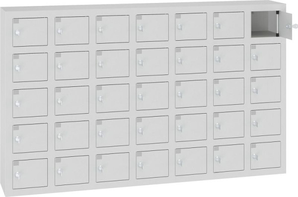 Eurobox Wertfachschrank / Schließfach, 7 Abteile, 35 Fächer, 0500-021705