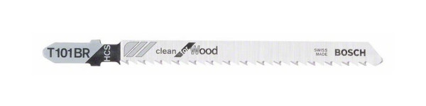 Bosch Stichsägeblatt T 101 BR Clean for Wood, 3er-Pack, VE: 10 Stück, 2608633779