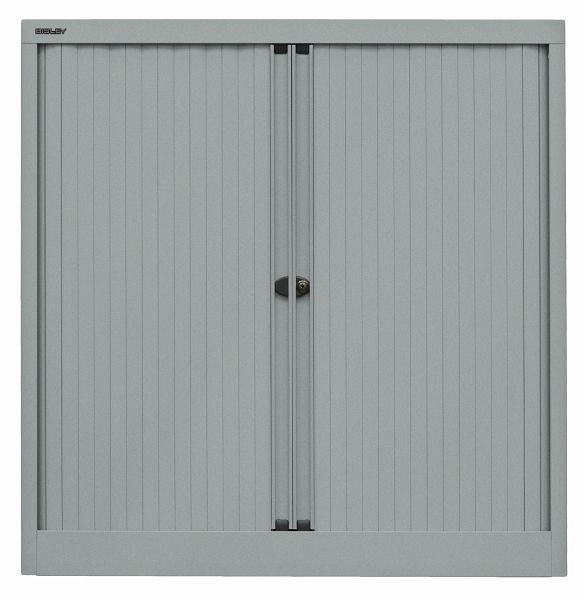 Bisley Rollladenschrank EuroTambour, 2 Fachböden, 2,5 OH, Rollladen silber, Korpus silber, ET410102SSL355
