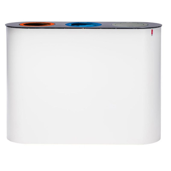 STEIN HGS Lune Split 3 Mülltrennanlage, weiß, anthrazit, 83581.0002