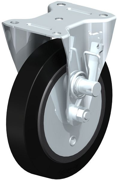 Blickle B-GEV 200K-TMR Bockrolle mit Totmannbremse, Elastik-Vollgummi, Schwarz, 842752