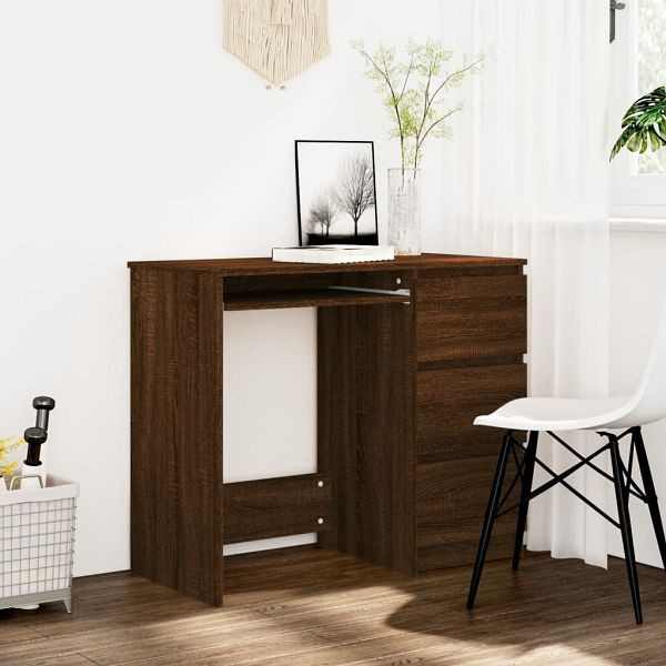 vidaXL Schreibtisch Braun Eichen-Optik 90x45x76 cm Holzwerkstoff, 815509