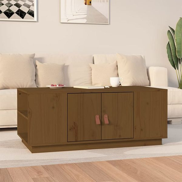 vidaXL Couchtisch Honigbraun 100x50x41 cm Massivholz Kiefer, 818258