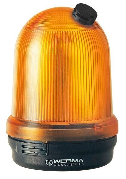 WERMA Blitzleuchte Bodenmontage 230VAC Gehäusefarbe schwarz mit Lüftungsventil YE- gelb, 828.370.68
