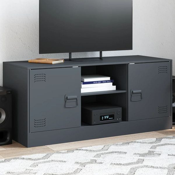 vidaXL TV-Schrank Anthrazit 99x39x44 cm Stahl, Material: Kaltgewalzter Stahl, 841687