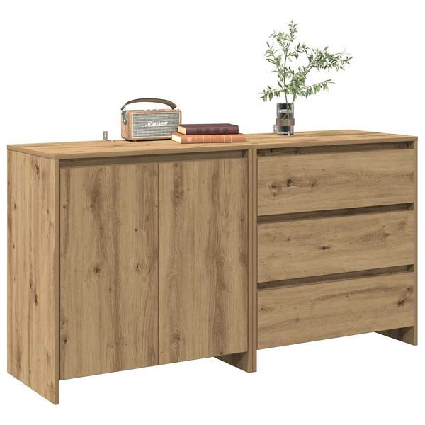vidaXL 2-tlg. Sideboard Artisan-Eiche Holzwerkstoff, 3329178