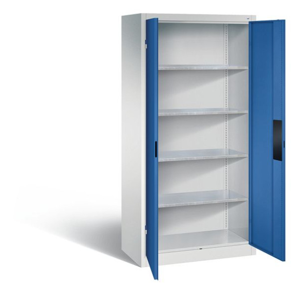 C+P Werkzeugschrank Acurado, H1950xB930xT500mm, Farbe: Lichtgrau / Enzianblau, Muldengriff, 8921-052 S10246