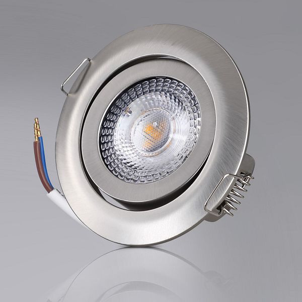 monzana LED Einbauleuchte Krog 6er-Set Nickel, 107882