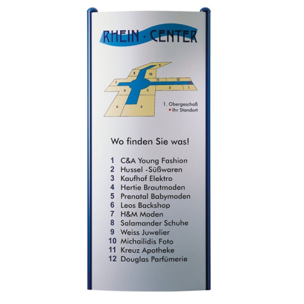 Stein HGS Pylon -Unitex C-, 600 x 2000 mm, zum Einbetonieren mit verlängerten Stützen, silber eloxiert, 21499-0101