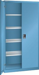 LISTA Flügeltürschrank (BxTxH) 1000x500x1950mm CODE Lock,Vollblechtür, Farbe: Lichtblau, 60.419.010.C