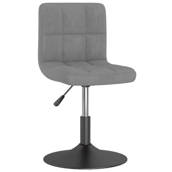 vidaXL Esszimmerstuhl Drehbar Hellgrau Samt, modernes Design, 3087503