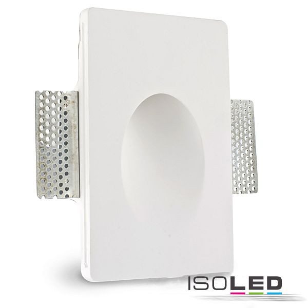 ISOLED Gips-Wand-Einbauleuchte, viereckig, GU4/MR11, große Bauform, 112170