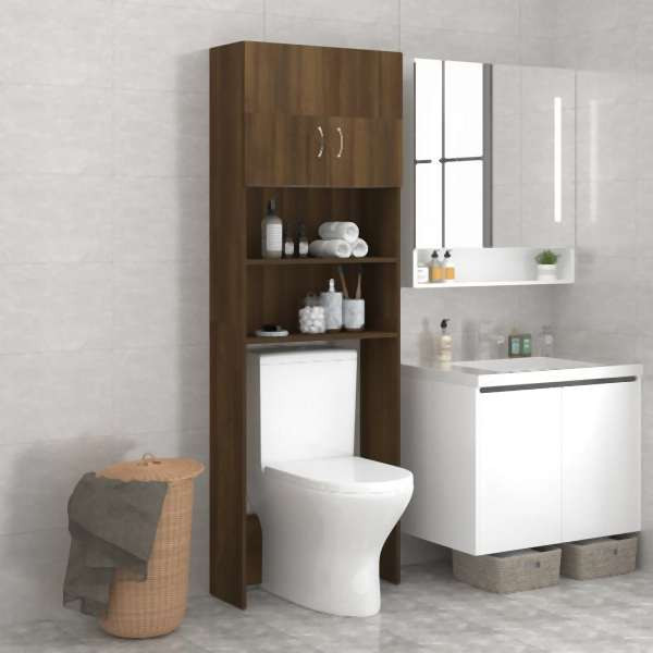 vidaXL Waschmaschinenschrank Braun Eichen-Optik 64x25,5x190 cm, 815071