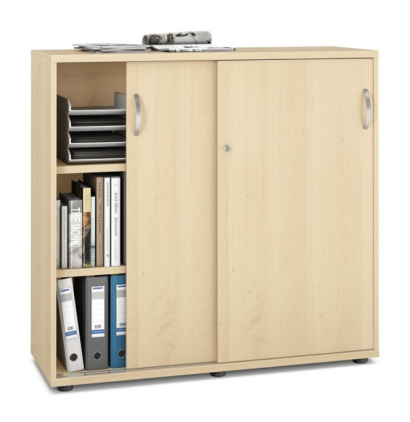 Deskin Schiebetürenschrank MULTI M pro, Dekor: Ahorndekor, BxHxT: 1200 x 1140 x 420 mm, 250328