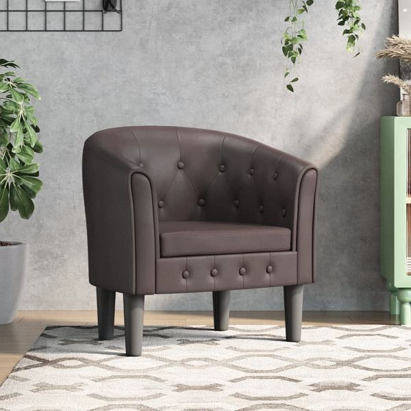 vidaXL Clubsessel Braun Kunstleder, Top-Qualität, 356459