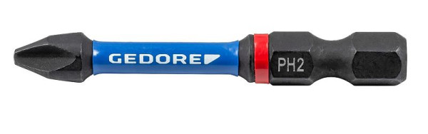 GEDORE 666 TR50 PH2-02 Torsions-Bit-Satz Kreuzschlitz PH 2, Länge 50 mm, VE: 2 Stück, 3517497