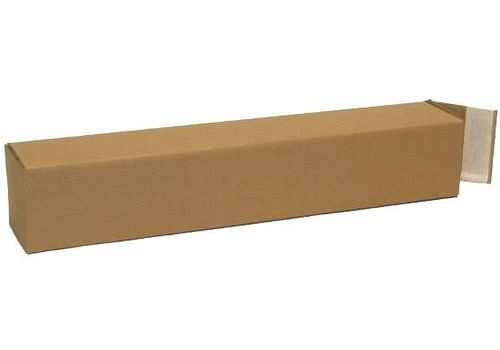 DENIOS Quattrobox mit Selbstklebeverschluss, 1-welliger Faltkarton, 108 x 108 x 610 mm, Format A1, VE: 50 Stück, 299475