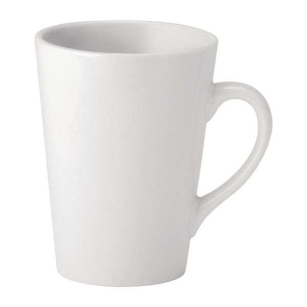 Utopia Reinweiß Latte Becher 340ml (24 Stück), entwickelt, um den Strapazen einer jeden Catering-Umgebung standzuhalten, DY337