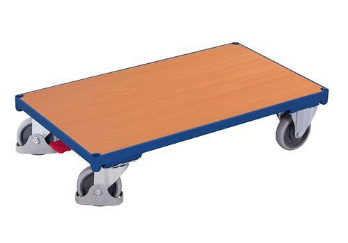 VARIOfit Plattformwagen aus Stahl, ohne Schiebebügel, pulverbeschichtet, TPE-Rollen, EasySTOP, 1260 x 800 mm, 272654