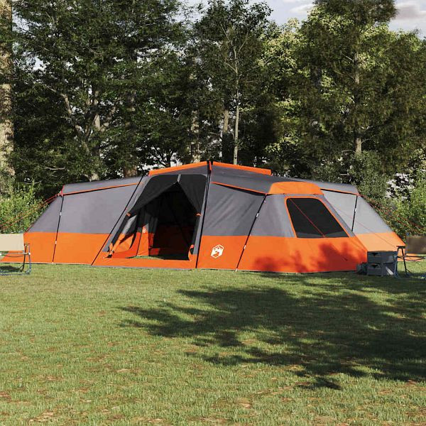 vidaXL Familienzelt Grau und Orange 833 x 585 x 216 cm Polyester, 42001153