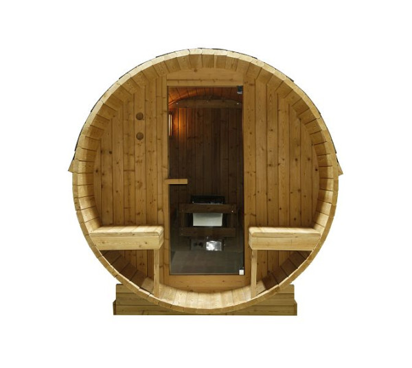 Sanotechnik BERGEN Fasssauna für 4 Personen, 176,8 x 153,8 x 176,8cm, F70220