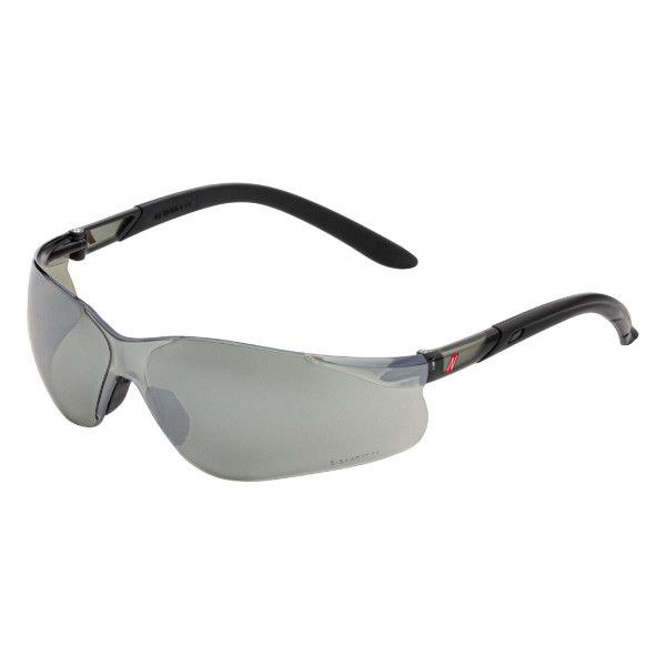 NITRAS VISION PROTECT, Schutzbrille, Tragkörper schwarz, Sichtscheiben sehr dunkel, silber verspiegelt, VE: 120 Stück, 9013