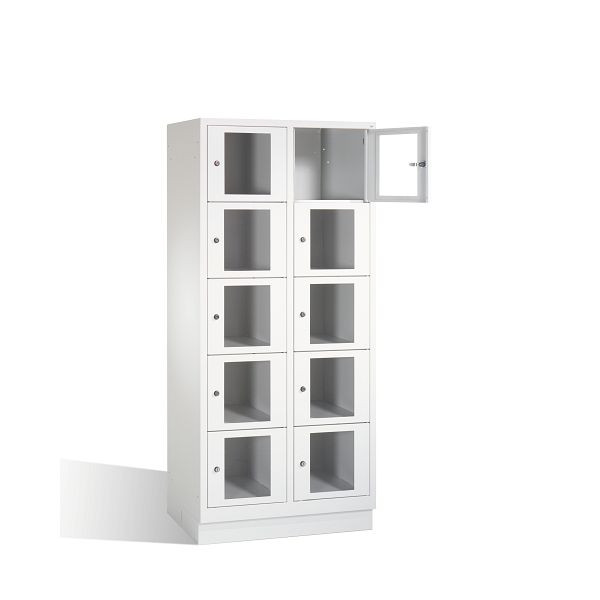 C+P Schließfachschrank Classic, H1800xB810xT500mm, Farbe: Lichtgrau, 8020A225 S10000