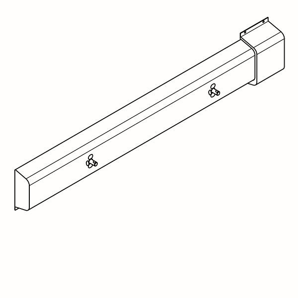 KWC Armatureneinheit, Edelstahl, Wandmontage, 2 Waschplätze, 1240 mm, Wasseranschluss von hinten rechts, 2030069807