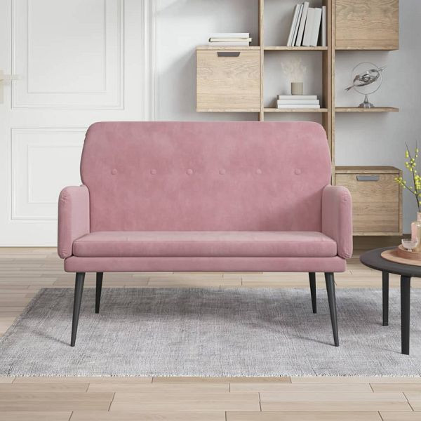 vidaXL Sitzbank Rosa 108x79x79 cm Samt, 351417