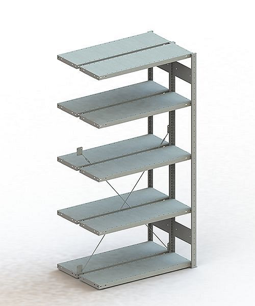 Meta S3 Steckregal CLIP 150 DAR 2000x1000x300 mm, verzinkt, Bodenanzahl: 2 x 5, 200180804
