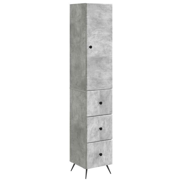 vidaXL Schrankset 2-teilig Betongrau 34,5 x 34,5 x 90 cm Holzwerkstoff, 3416892